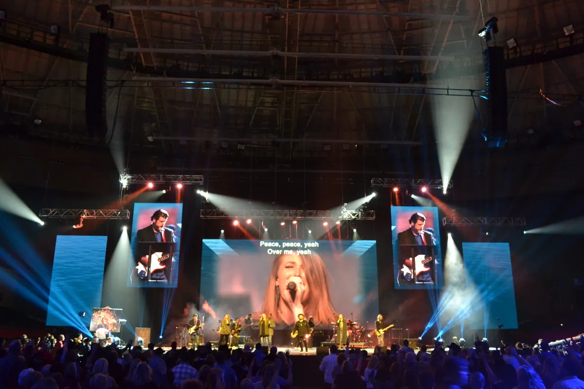 Arena concert with LED and IMAG