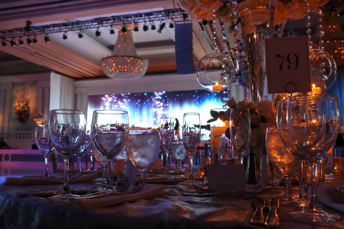 Ballroom gala, table view