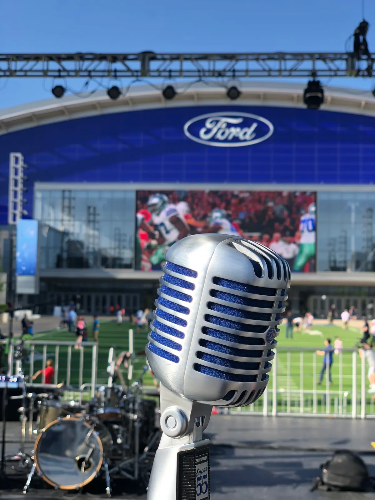 Plaza stage, before doors, The Star in Frisco