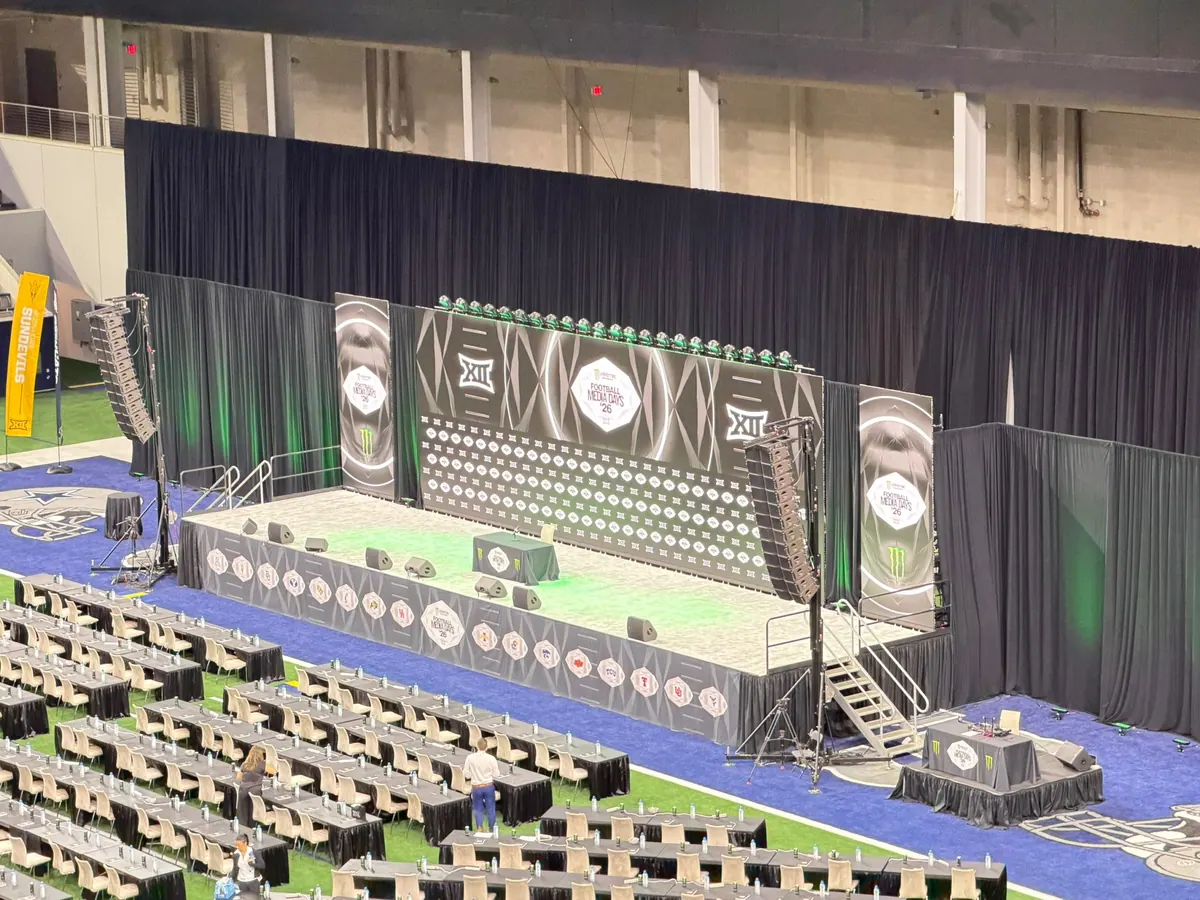 Big 12 Media Days main stage, Ford Center at The Star