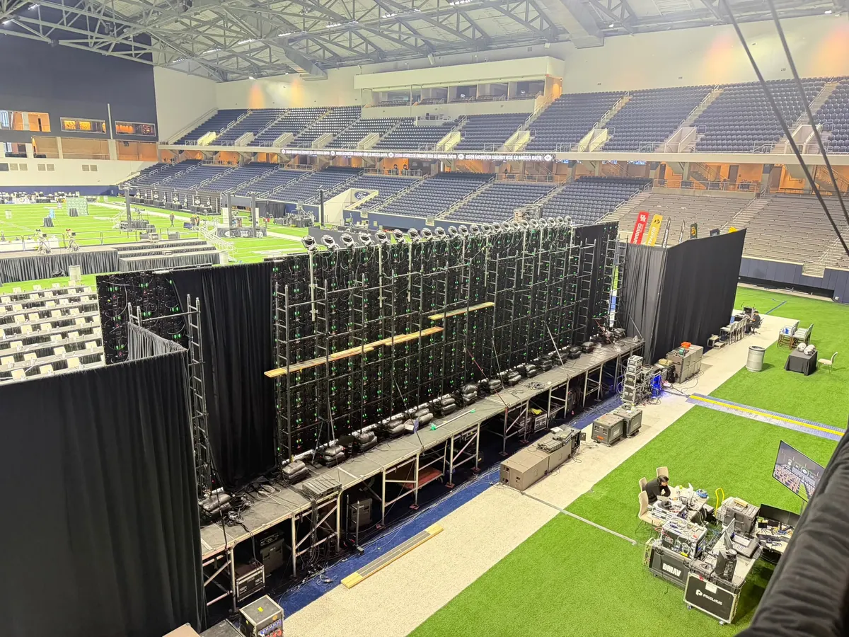 Behind the LED wall, Ford Center at The Star