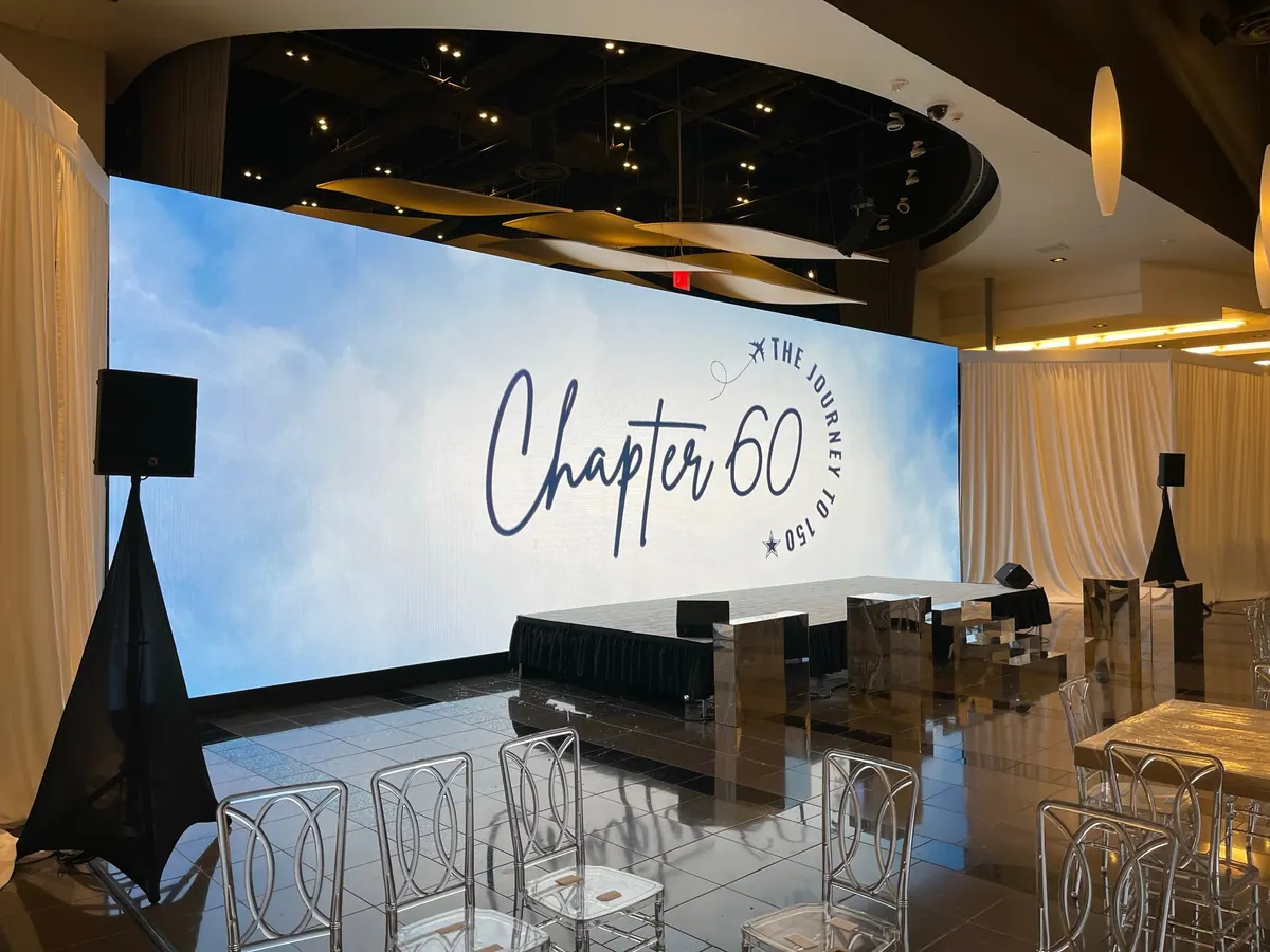 Indoor LED wall for a private celebration