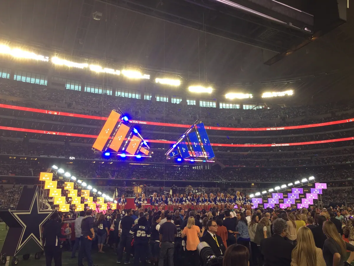 Concert stage on the field, AT&T Stadium