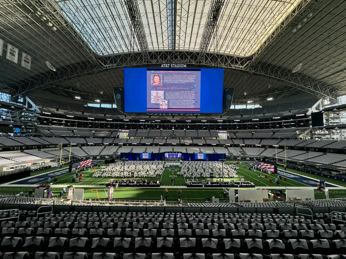Ceremony seating across the field, AT&T Stadium