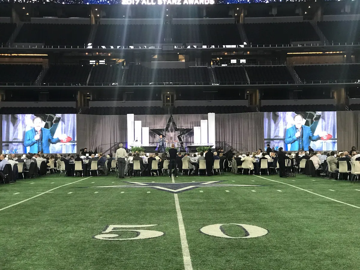 Awards dinner at midfield, AT&T Stadium