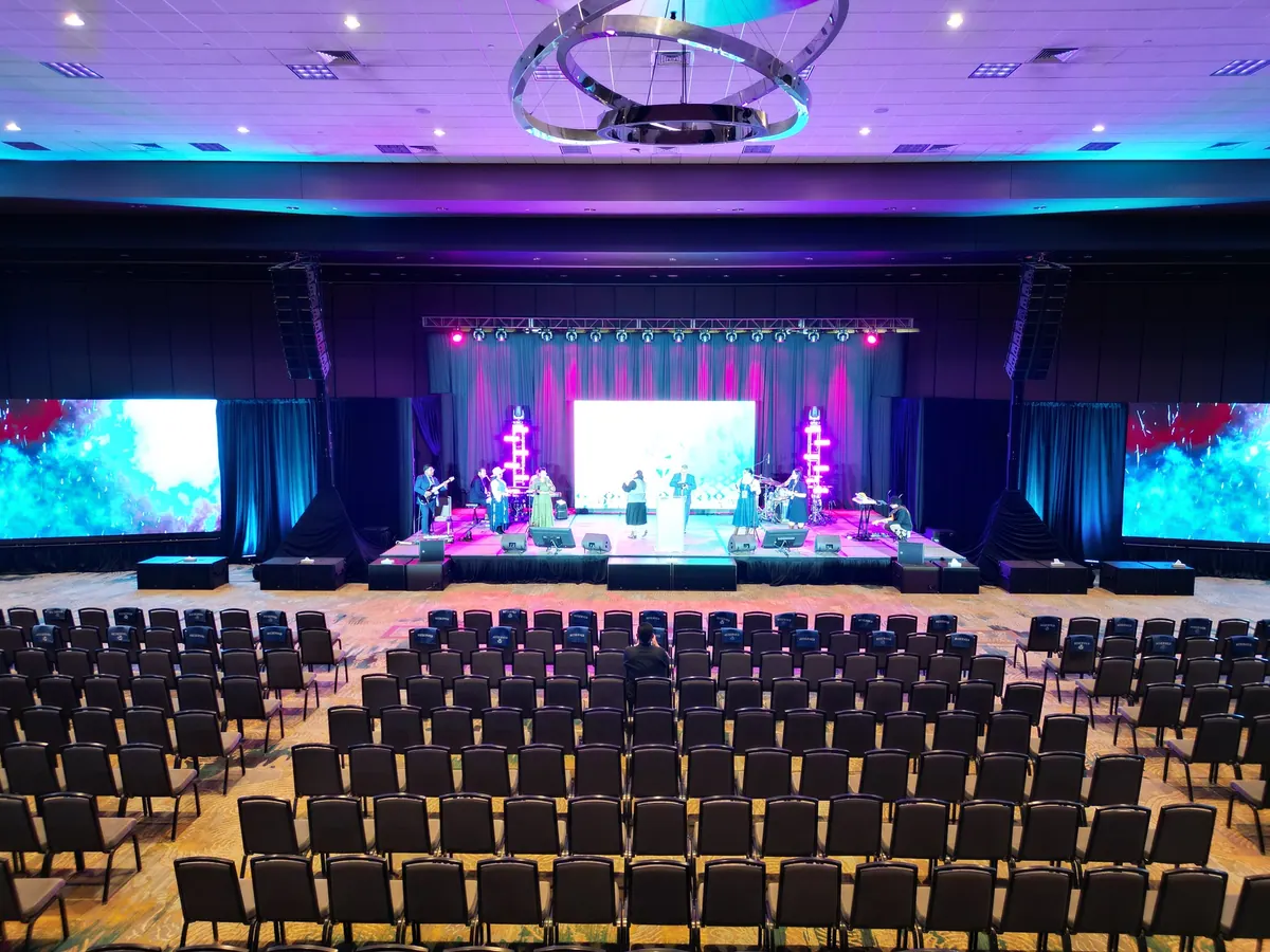Ballroom stage, house open