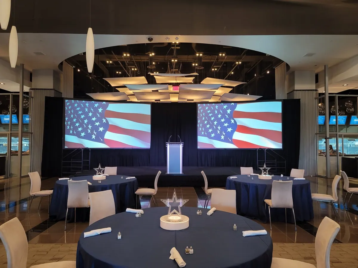 LED wall for an awards dinner